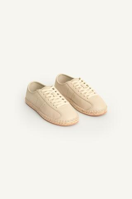 ZARA КОЖАНЫЕ КРОССОВКИ, ЗЕЛЕНЫЙ