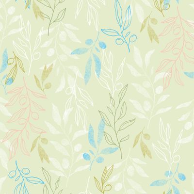 Оливковые ветки на салатовом