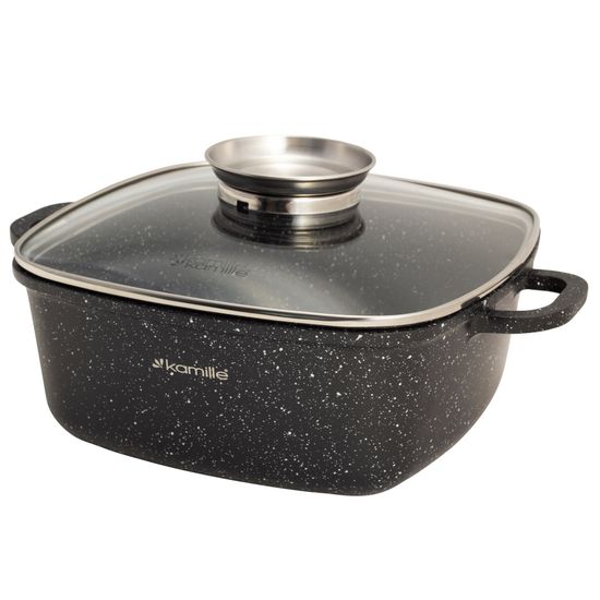 Набор посуды 6 предметов с прихватками Kamille KM 4435 из литого алюминия