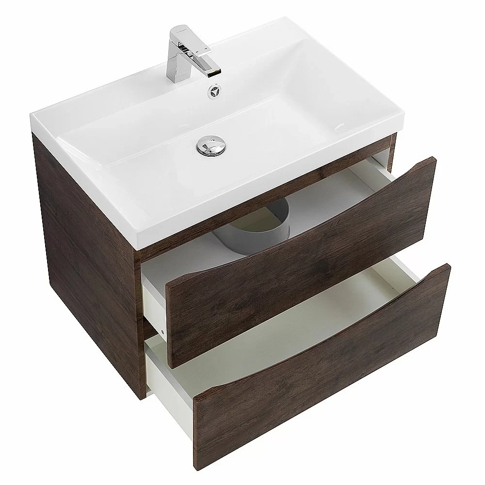 Тумба с раковиной Belbagno MARINO 70 подвесная Rovere Moro