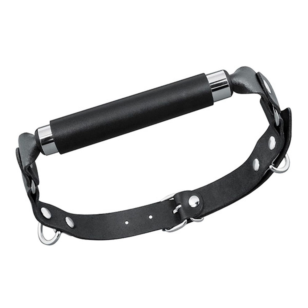 Черный кожаный кляп-трензель Bior Toys Notabu Real Leather NTB-80702