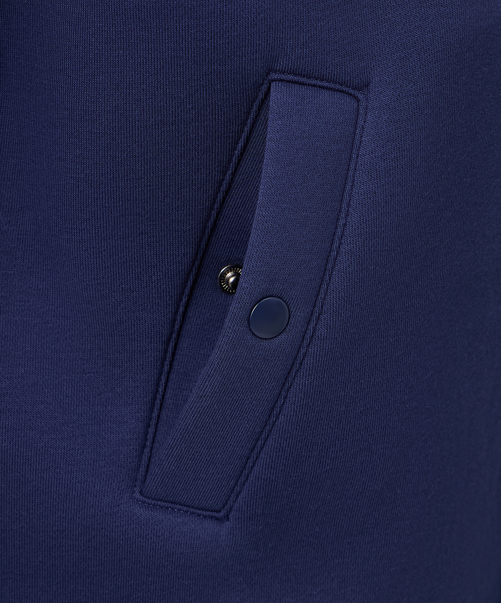 Бомбер ESSENTIAL Fleece Bomber, темно-синий/серый меланж