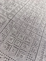 Оренбургский пуховый платок-паутинка А160-01 белый отбеленный