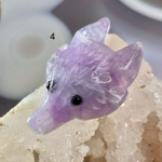 53912  Флюорит Кулон Бусина Лиса 25*38мм