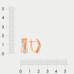 Серьги женские с фианитами из розового золота 585 пробы (арт. 1203455)