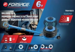 Домкрат подкатной пневматический 6т (h min-150мм,h max-400мм,?-300мм) Forsage F-TRA1823