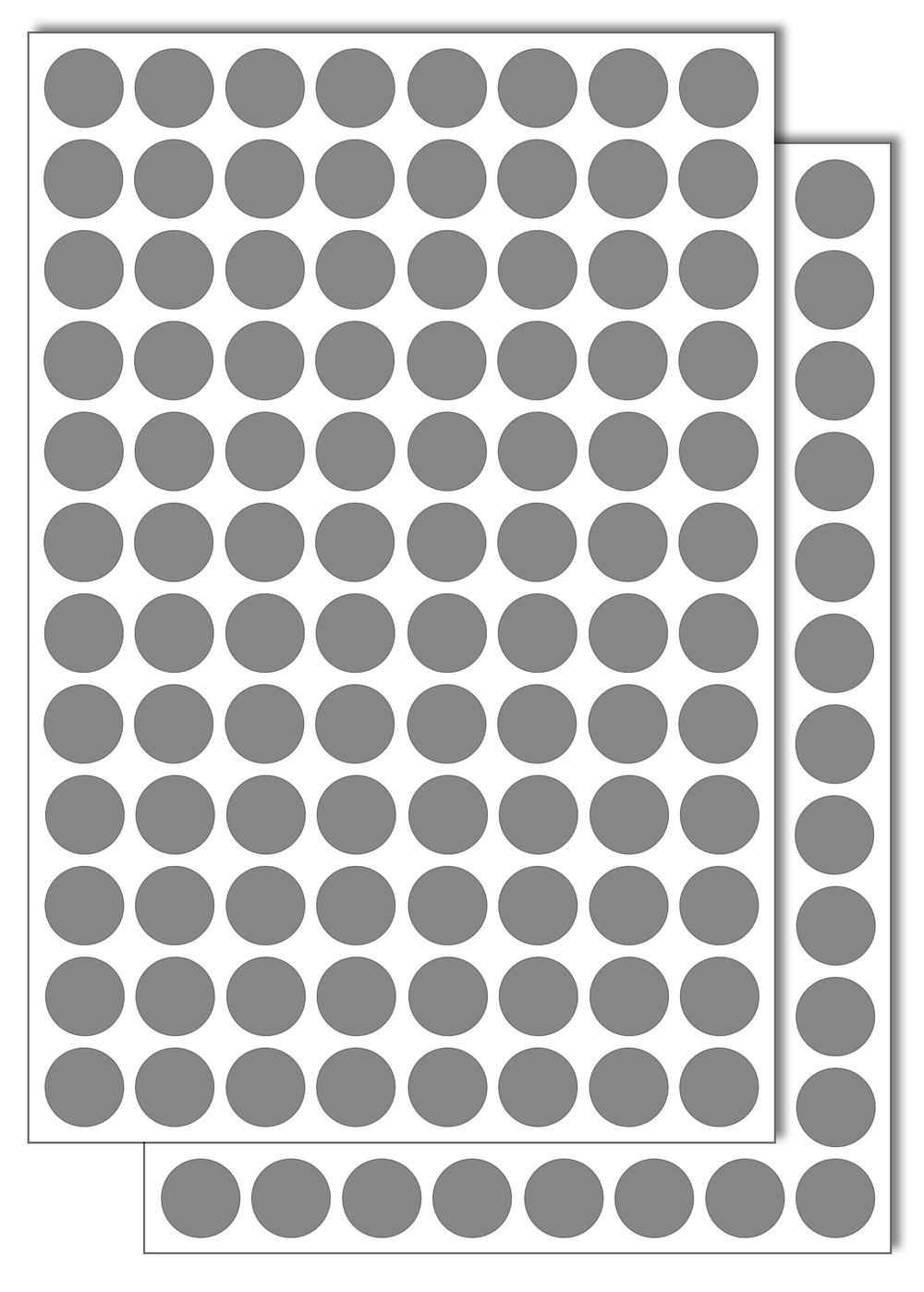 Серые виниловые наклейки для упаковки и маркировки Policomprint M3, 14 мм. 192 шт.