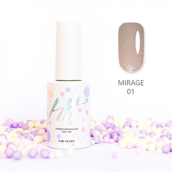 Гель-лак ТМ &quot;HIT gel&quot; №01 Mirage, 9 мл