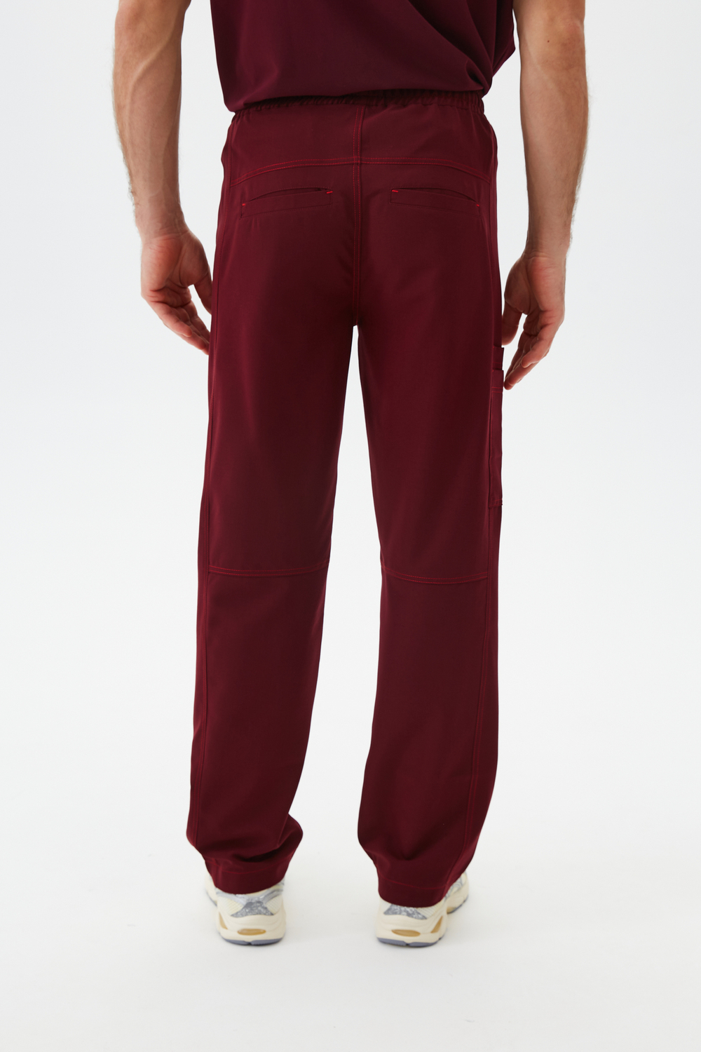 Брюки медицинские мужские Гекай, бордо