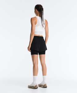 Oysho Майка Compressive с прозрачными деталями, белый