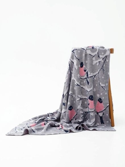 Плед Снегири 130x185 ПД052