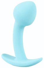 Голубая анальная втулка Mini Butt Plug - 7,1 см. (Цвет: голубой)