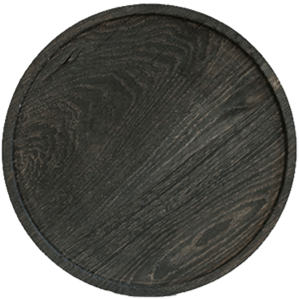 Доска для подачи круглая без ручки;темный дуб;D=300,H=25мм