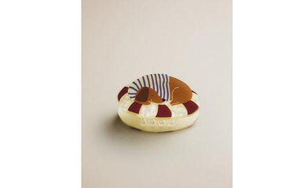 Заколка для волос Zara Home, акрил, коричневый, 5632/722