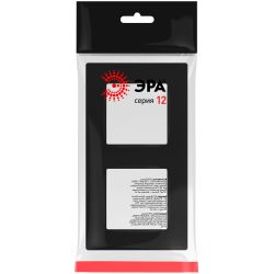 Рамка для розеток и выключателей ЭРА Серия 12 12-5202-05 на 2 поста, Классик, антрацит