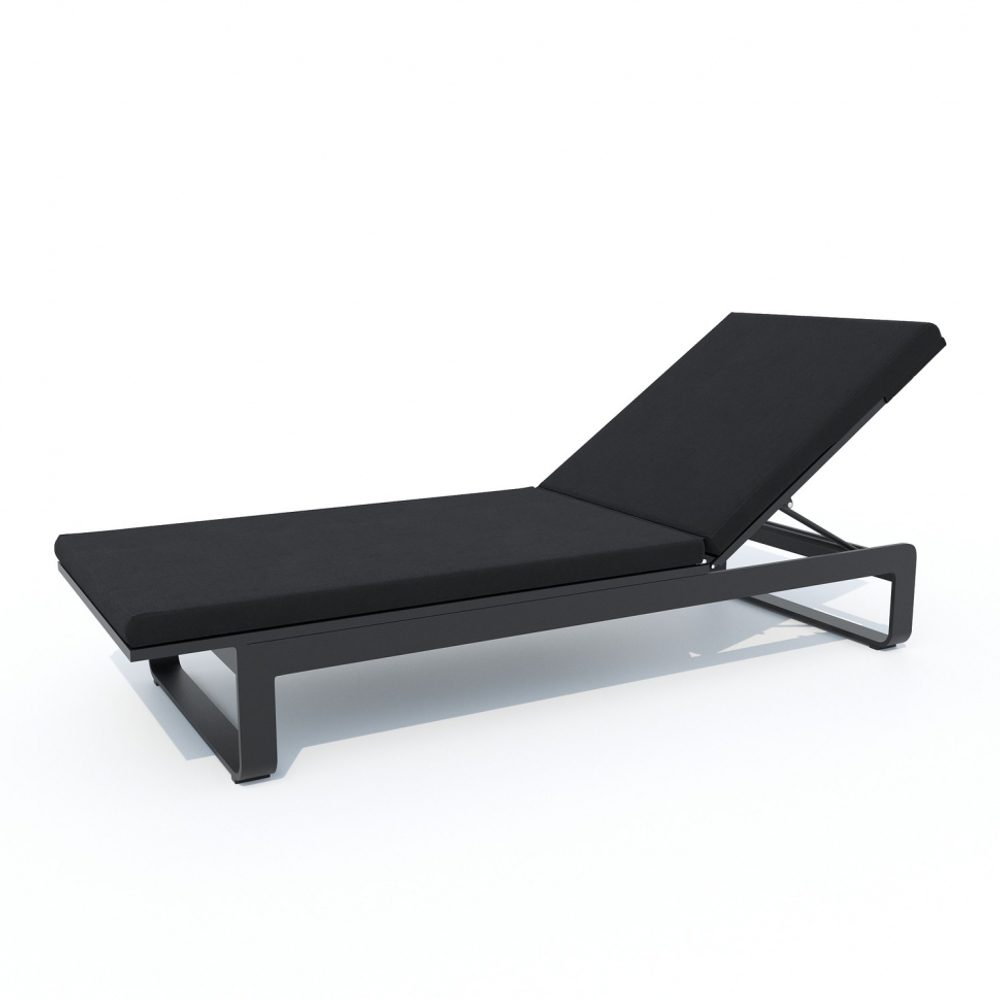 Шезлонг Ideal Patio ЛЕТТО черный - каркас карбон