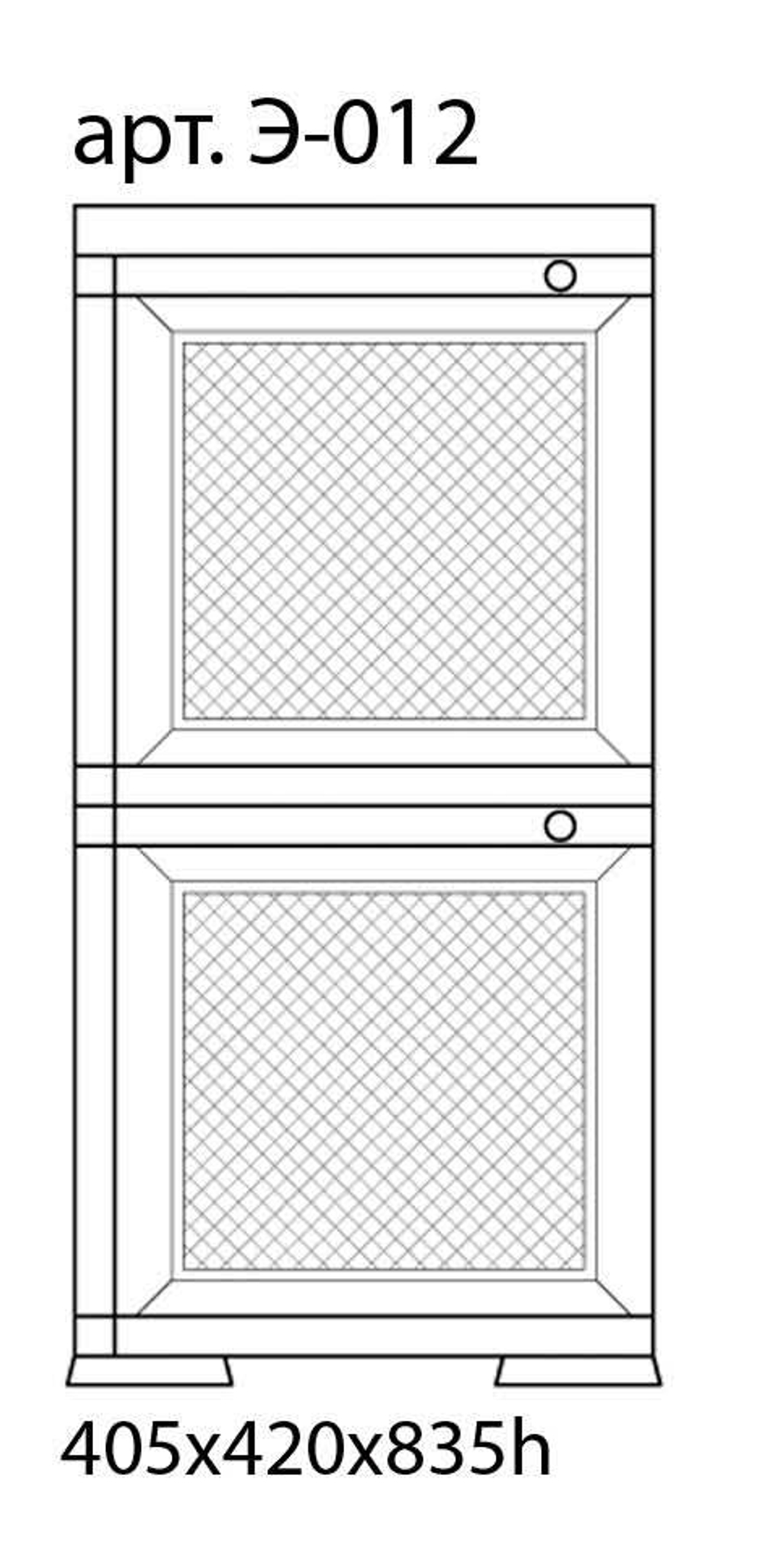 Тумба-шкаф пластиковая "УЮТ", две дверцы (верхняя плетёная, нижняя плетёная). Цвет: Коричневый бежево-шоколадными дверцами.