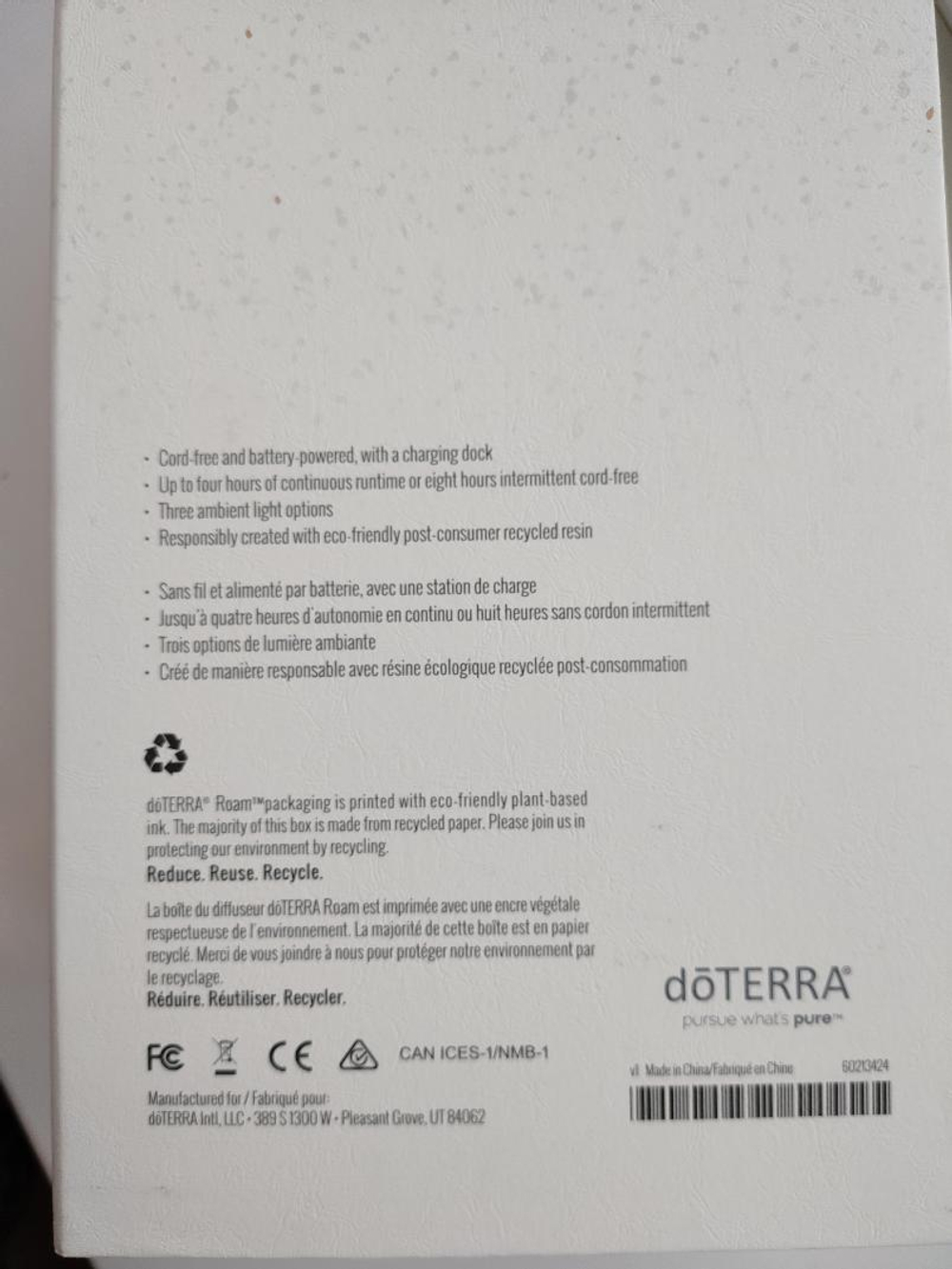 Roam Diffuser doTERRA диффузор для эфирных масел (со встроенным аккумулятором)