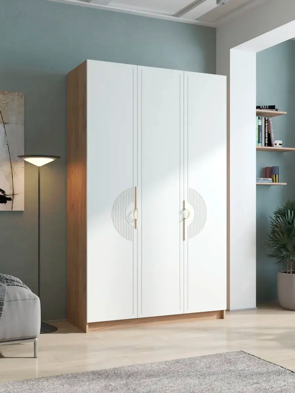 Шкаф распашной 120х50х200 трёхдверный Olivia 3