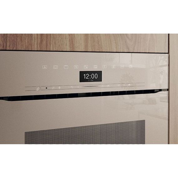 Компактный духовой шкаф с СВЧ Miele H7440 BMX Pearlbeige