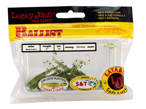 Твистеры съедобные LJ Pro Series BALLIST (5,08 см), цв. PA01, 15 шт.