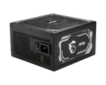 Блок питания MSI 1000W, MAG A1000GL PCIE5, Full Modular, ATX, 80+ GOLD, КПД >90%, Fan 135mm, Черный