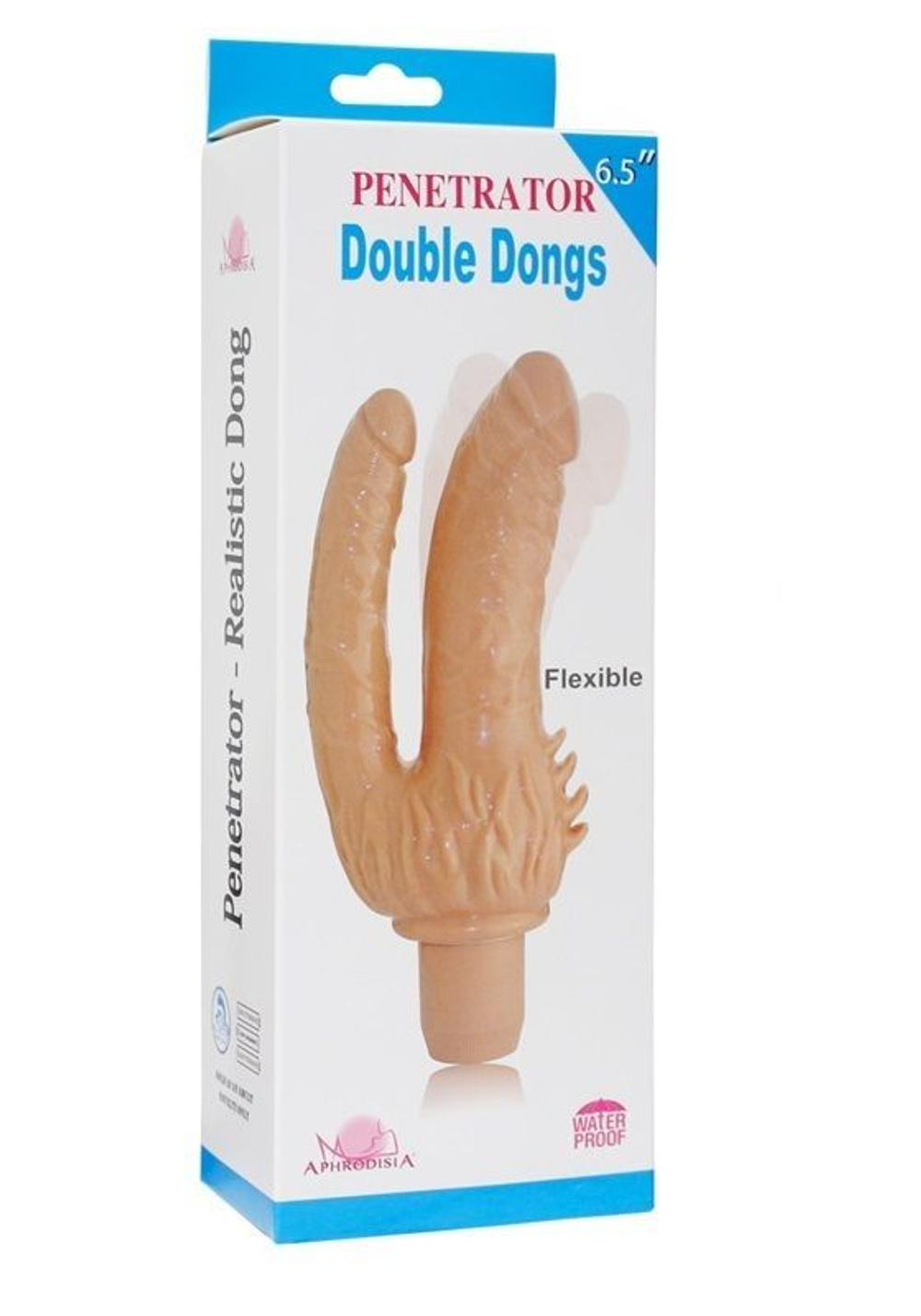 Розовый анально-вагинальный вибратор Penetrator Double Dong - 20 см. (Цвет: розовый)