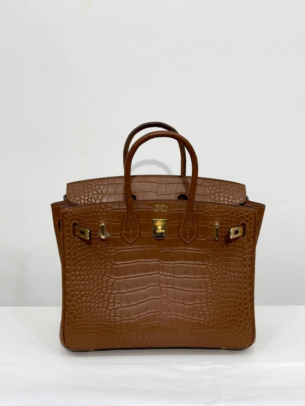Сумка Hermes из кожи крокодила 25 см