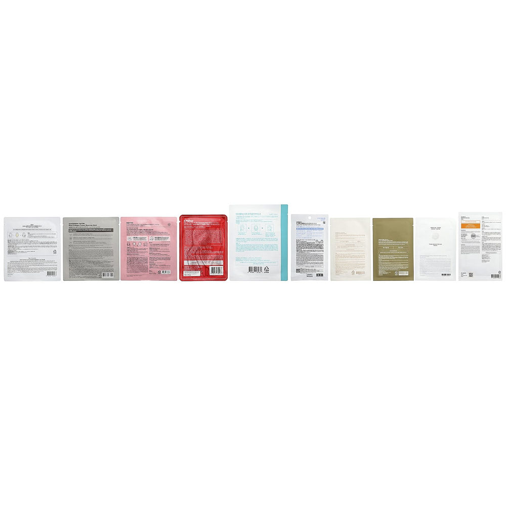 iHerb Exclusive, эксклюзивный набор iHerb, корейская косметика, набор масок для ежедневного сияния, 11 предметов