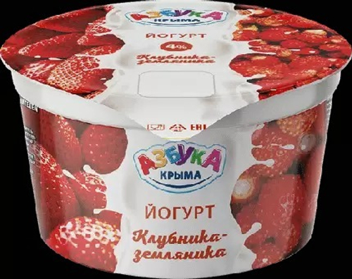 Йогурт "Азбука Крыма" клубника-земляника 4% БЗМЖ 140 г