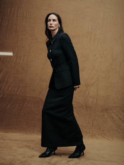 Прямая юбка из твида