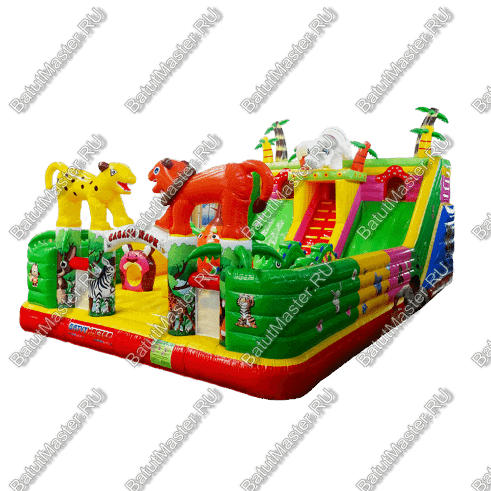Коммерческий надувной батут "Сафари парк" 15*8*7 м