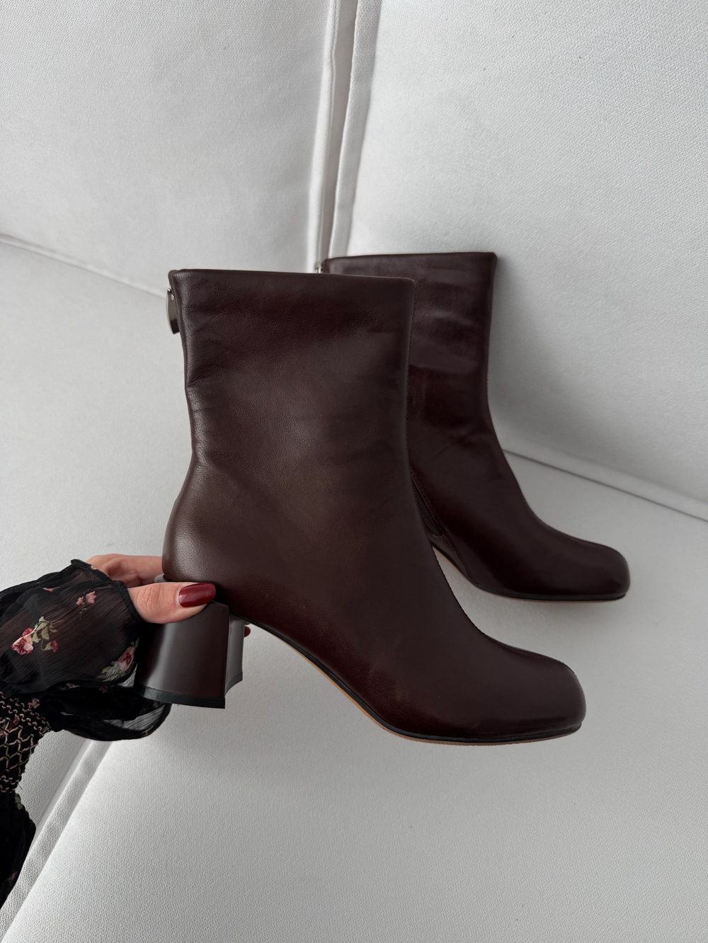 Ботильоны из натуральной кожи