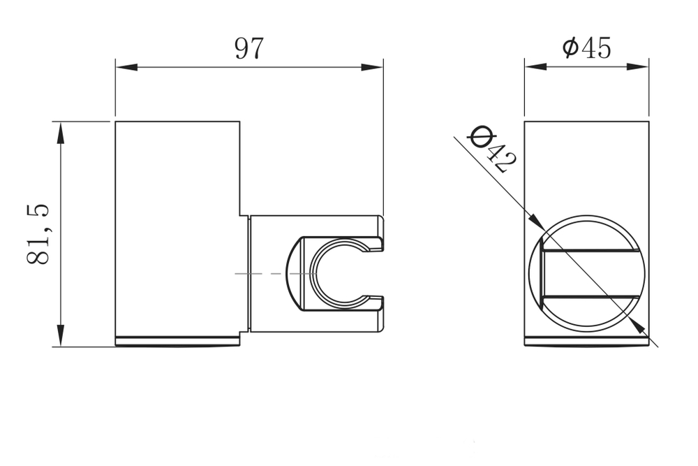 Крепление настенное Lemark LM8081C поворотное для лейки