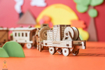 Вагончик с платформой (UNIWOOD) - Миниатюрный деревянный конструктор, 3D пазл, сборная модель