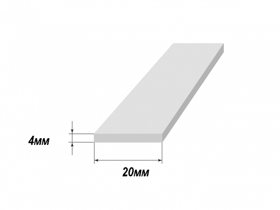 Полоса стальная г/к 4мм 1м. погонный