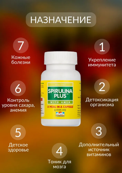 Спирулина Плюс с амлой в таблетках / Spirulina Plus with amla Goodcare