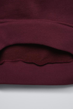 ZARA ХУДИ С ПОДКЛАДКОЙ И НАДПИСЬЮ, ГРАНАТОВЫЙ