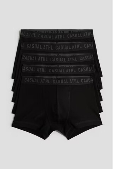 H&M Набор из пяти трусов-боксеров, черный