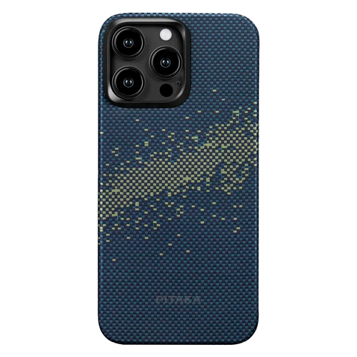 Чехол из арамидного волокна с поддержкой MagSafe PITAKA Fusion Weaving MagEZ Case 4 для iPhone 15 Pro, Milky Way Galaxy (Млечный путь)