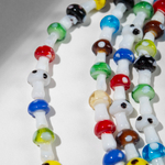 Стеклянные бусины в форме грибочков, 10-14мм, микс цветов