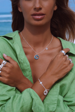 Колье «Бали» с белым цирконом