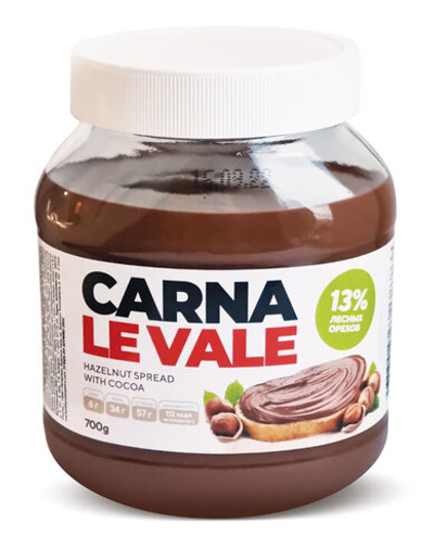 Паста шоколадная с орехами Carna Le Vale 700 г