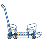 Санки "Погодки" 2 места для сидения Galaxy синий