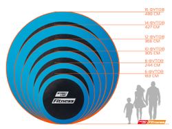 Батут StartLine Fitness 8 футов (244 см) с внутренней сеткой и лестницей