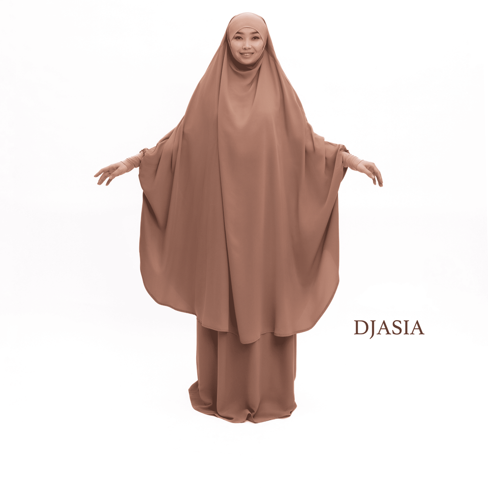 SET: KHIMAR AND SILK SKIRT  FROM MEDINA SILK (One size)