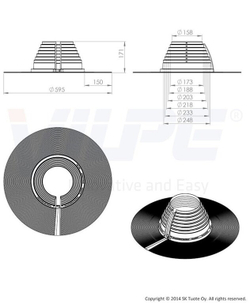 Уплотнитель разъемный 160-250 R-Felt Vilpe 70518