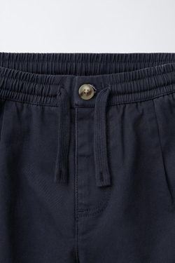 ZARA БАЗОВЫЕ БРЮКИ ЧИНОС, МОРСКОЙ ТЕМНО-СИНИЙ