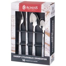 НАБОР СТОЛОВЫХ ПРИБОРОВ AGNESS, 16 ПРЕДМЕТОВ