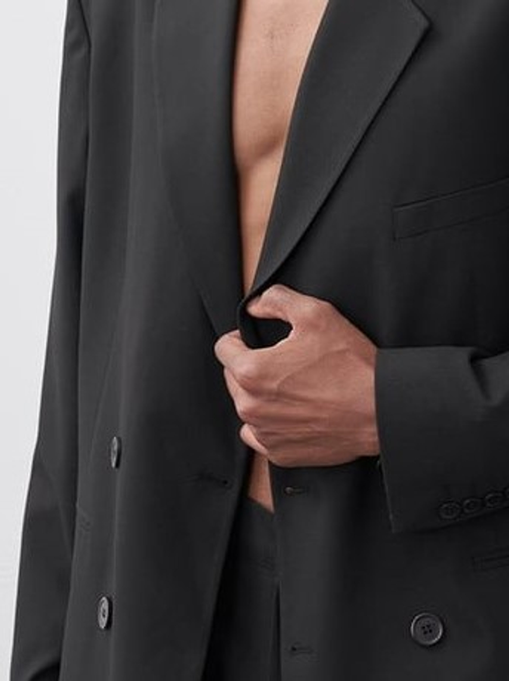 Двубортный оверсайз чёрный